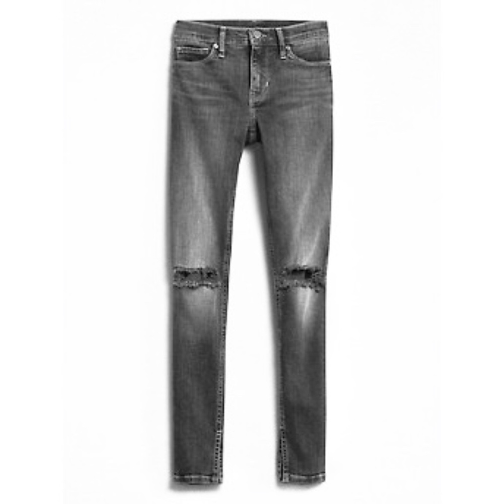 BR | Destroyed Factory Distressed Busted Knee Stretchy Soft Skinny Paris Jeans